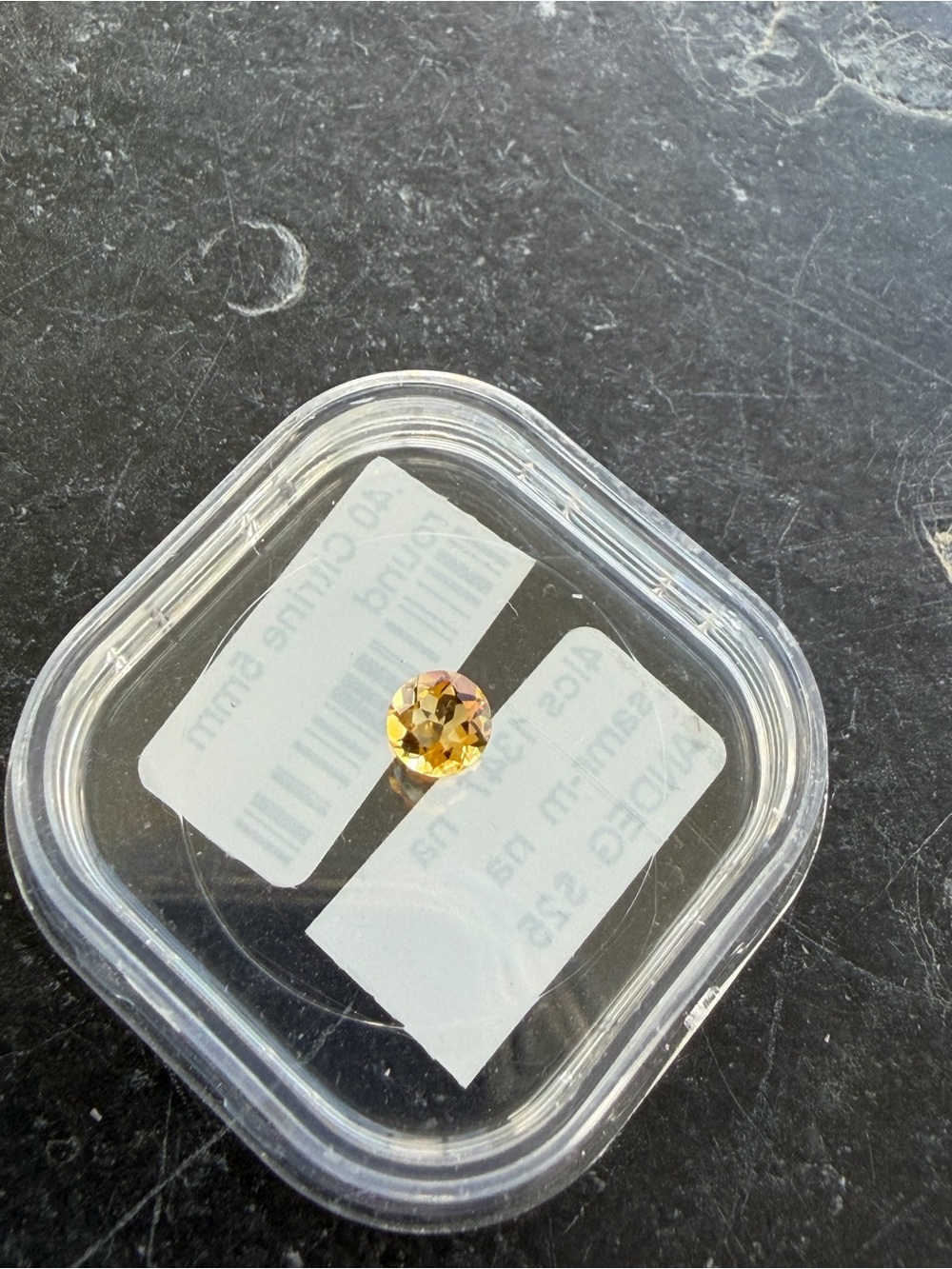 Round Faceted Citrine loose stone .40 carats